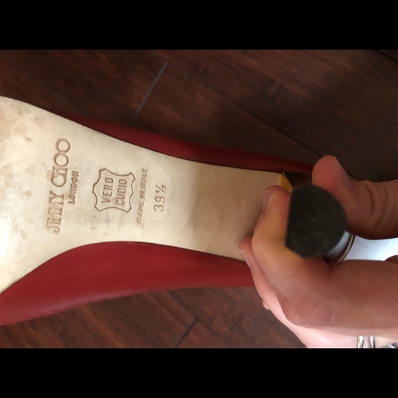 Jimmy Choo red vero cuoio pumps - Picture 5 of 8